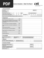 Airline Transport Pilot Licence Aeroplane - Flight Test Report