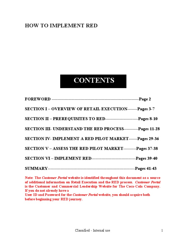 How To Implement RED v6 | PDF | Retail | Sales
