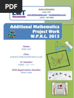 Download Additional Mathematics Project Work 2013 WPKL by Josh LRT SN149348157 doc pdf