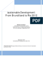 Sustainable Development: From Brundtland To Rio 2012