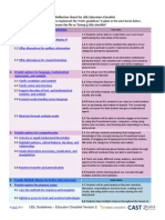 Project Reflection Sheet For UDL Educators Checklist