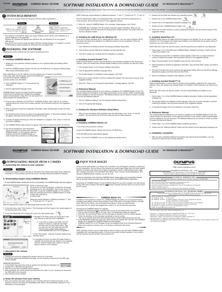 Olympus CAMEDIA Master CDROM PDF Installation Programs) Icon