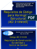 ACI 318M 99 Requisitos de Código para Hormigón Estrucural