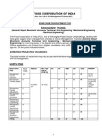 Food Corporation of India: Zone-Wise Recruitment For Management Trainee