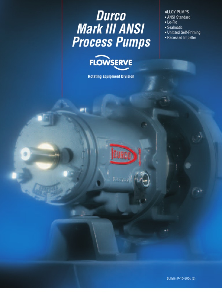 Durco Mark Iii Ansi Process Pumps Rotating Equipment Division PDF