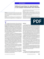 Implications of Childhood Sexual Abuse For Adult Borderline Personality Disorder and Complex Posttraumatic Stress Disorder