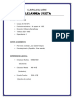 Curriculum Vitae Alejandra Urieta