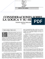 Consideraciones Sobre La Lógica y Su Historia - Vicente Muñoz Delgado, (Salamanca - 1979)