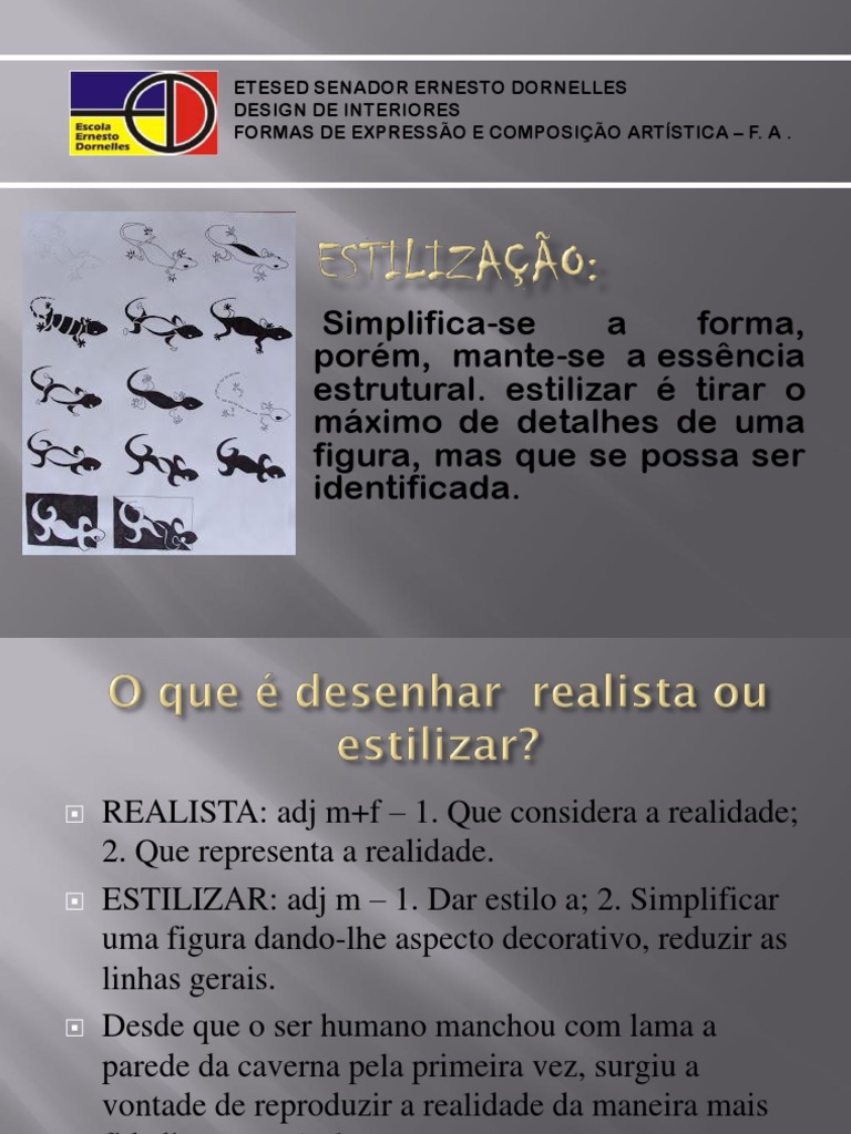 ESTILIZAÇÃO | PDF | Realismo (artes) | Estética