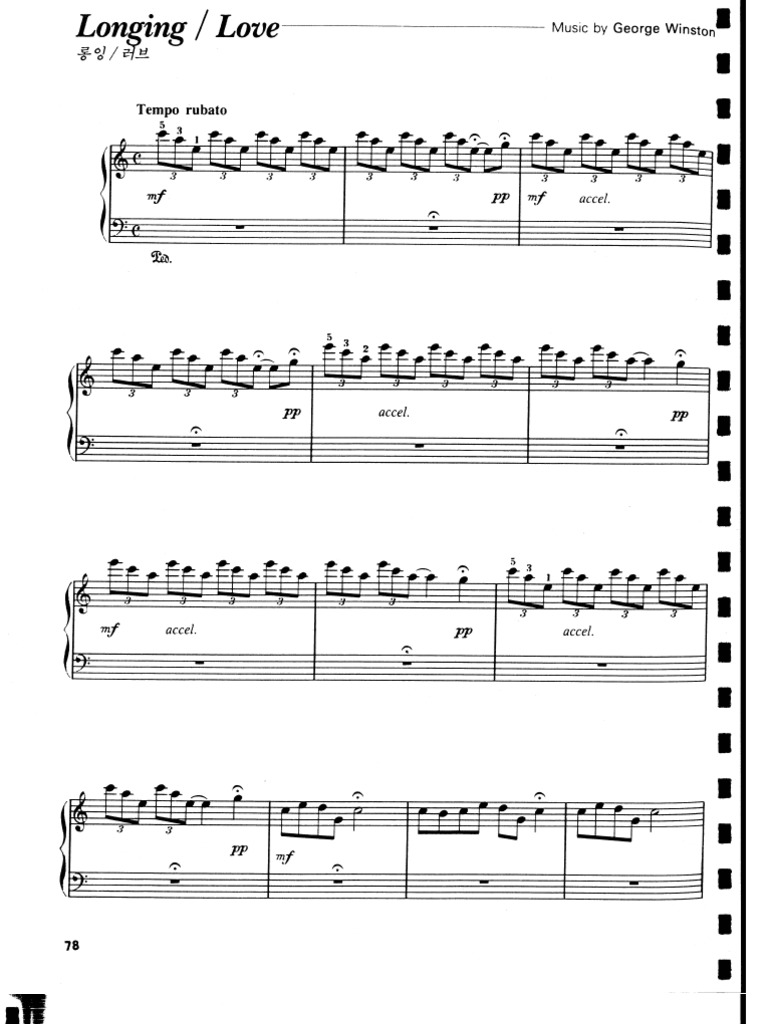 ジョージ・ウィンストン Autumn 楽譜 ピアノ G・ Winston ジョージ