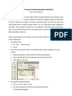 Membuat Presentasi Sederhana Dengan Flash 8