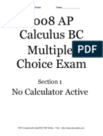 2008 BC-Calc Multiple Choice