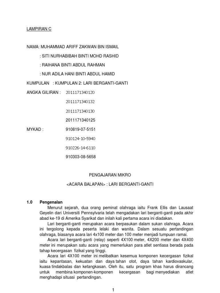 Mikro Teaching Lari Berganti Ganti Pdf