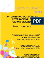 FOLLETO JORNADAS POLIFONICAS 2013