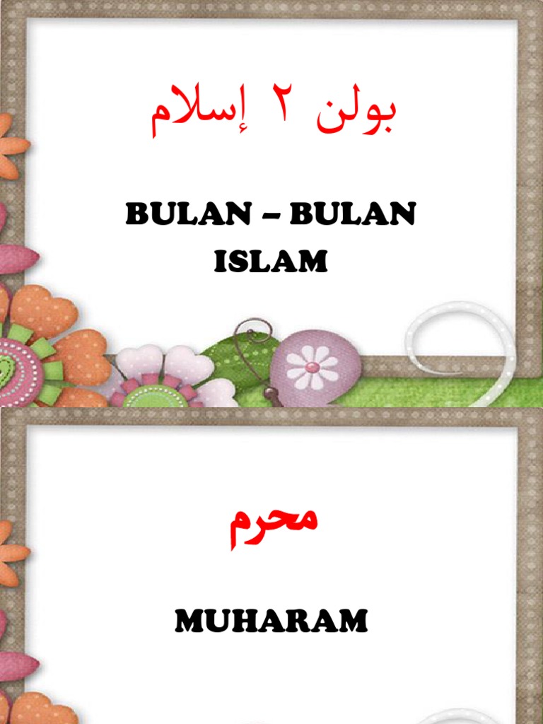 Bulan2 Islam Jawi Bm