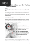 Health Effects of Haze