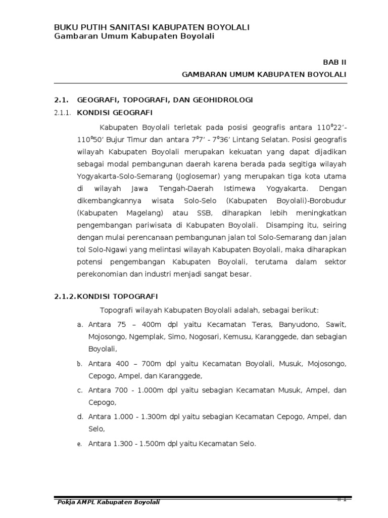 Boyolali BPS Bab 2