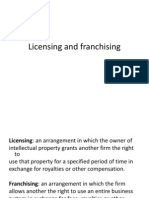 Licensing and Franchising