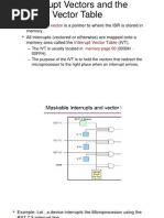 Interrupt Vectors and The Vector Table