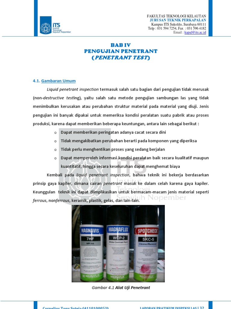 Penetrant Test Report Pdf