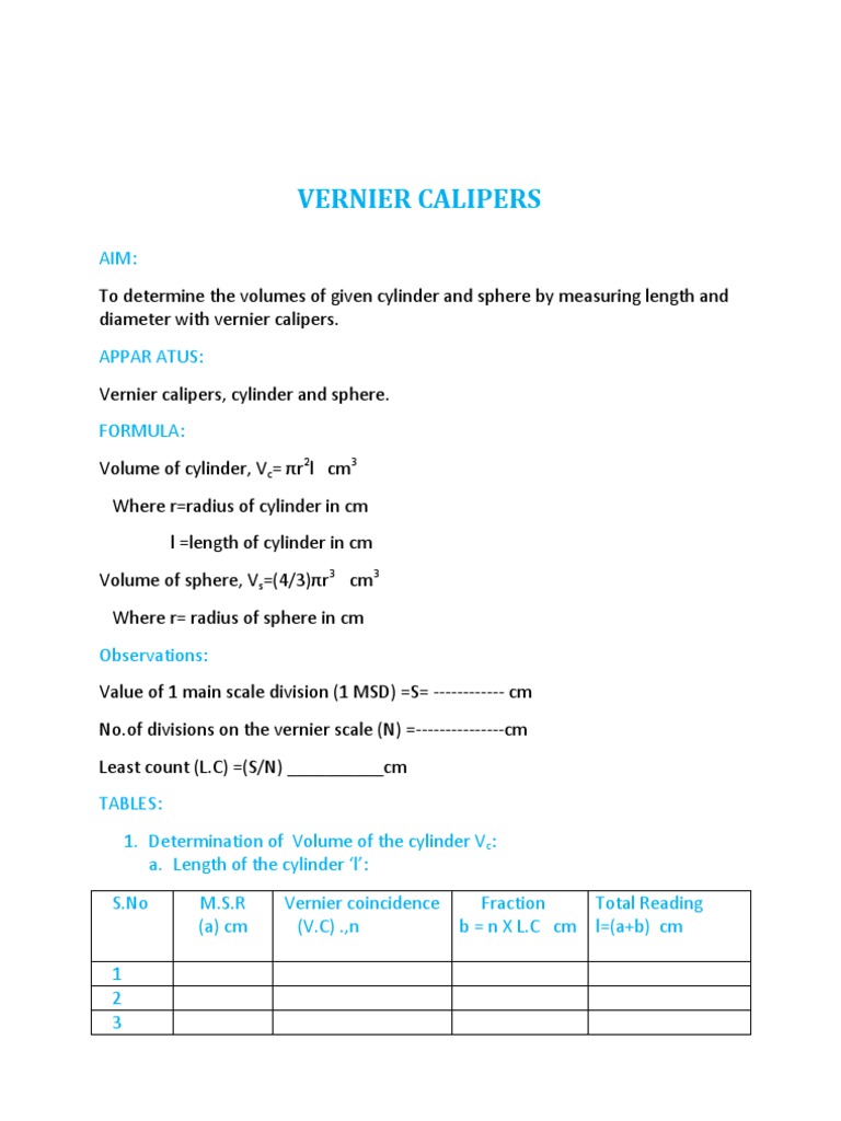 Vernier | PDF