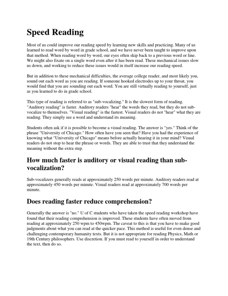 Speed Reading Pdf | Learn to Read Faster with These Speed Reading Tools ...