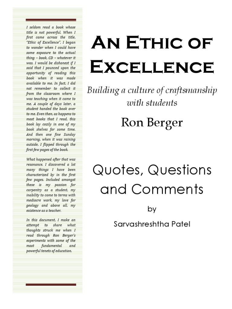 John Berger PPT - An Ethic Of Excellence In The Classroom PowerPoint ...