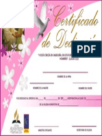 Certificado de Dedicacion de Niñas PDF