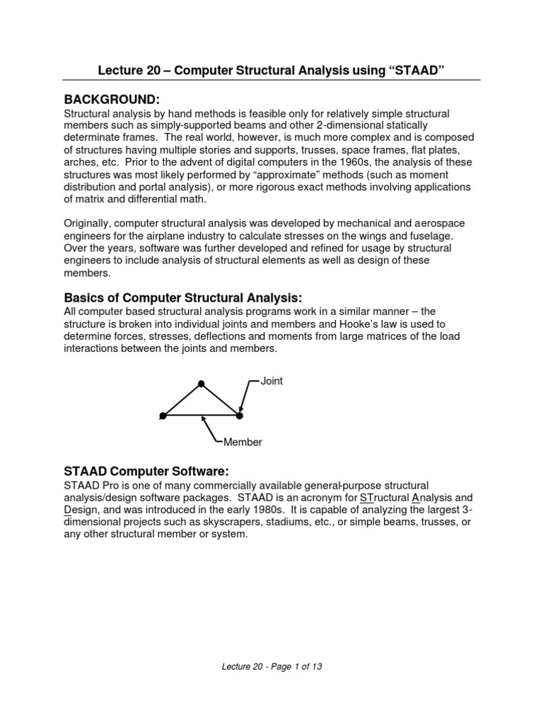 STAAD Pro Truss Analysis Guide | PDF | Structural Analysis | Truss