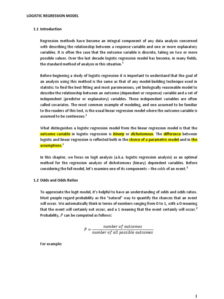 Chapter 16 Logistic Regression Model Logistic Regression Regression Analysis