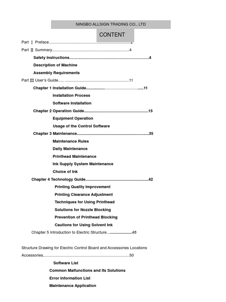 AllSign Printer Operation Guide | PDF