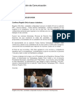 22-06-2013 Boletín 033 Confirma Rogelio Ortiz el apoyo ciudadano