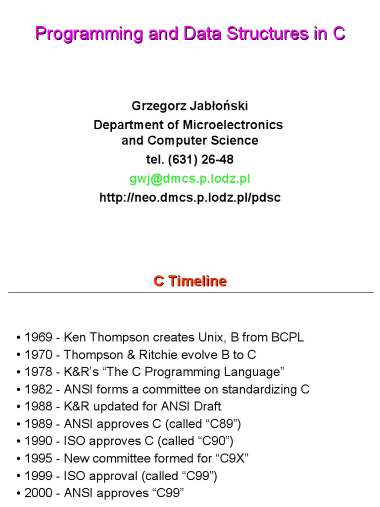 Programing in C | PDF | Computers | Technology & Engineering