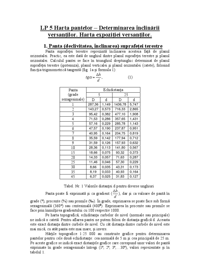 Calculul Pantei | PDF