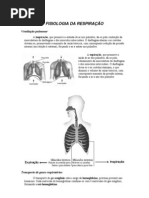 FISIOLOGIA DA RESPIRAÇÃO