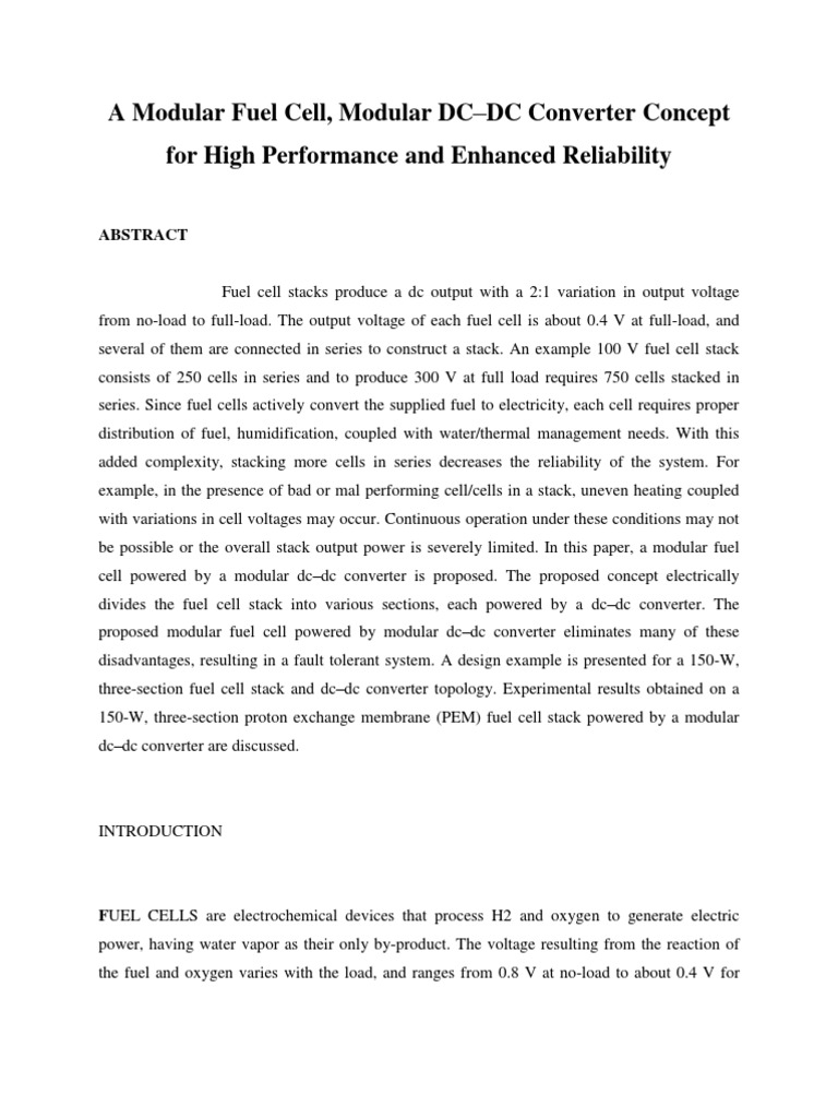 9.a Modular Fuel Cell, Modular DC DC Converter PDF Fuel Cell
