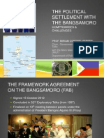 The Political Settlement With The Bangsamoro