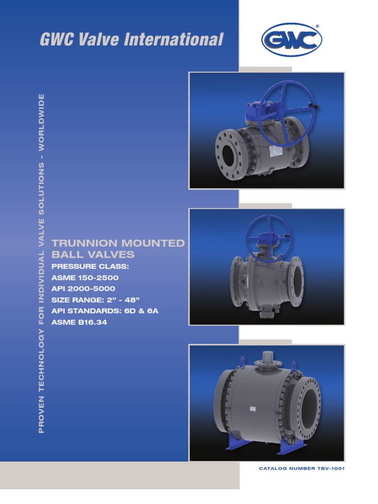 GWC Valve International Trunnion Mounted Ball Valve PDF Valve Cargo