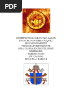 Fides Et Ratio Sintesis