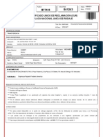 Certificado Unico de Reclamación PDF