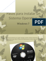 Pasos para Instalar Un Sistema Operativo