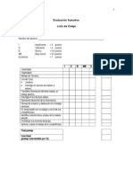 Ejemplo Lista de Cotejo