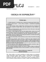 CRENCA OU SUPOSICAO - Jose Carlos Lucchetta Palermo