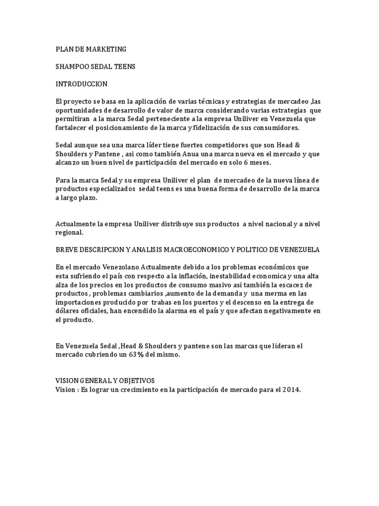Plan de Marketing | PDF | Distribución (comercial) | Marca