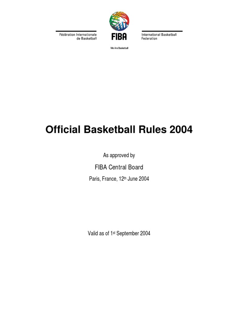 Official Fiba Rules 2004 PDF