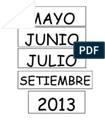 Mayo Junio Julio E: Setiembre