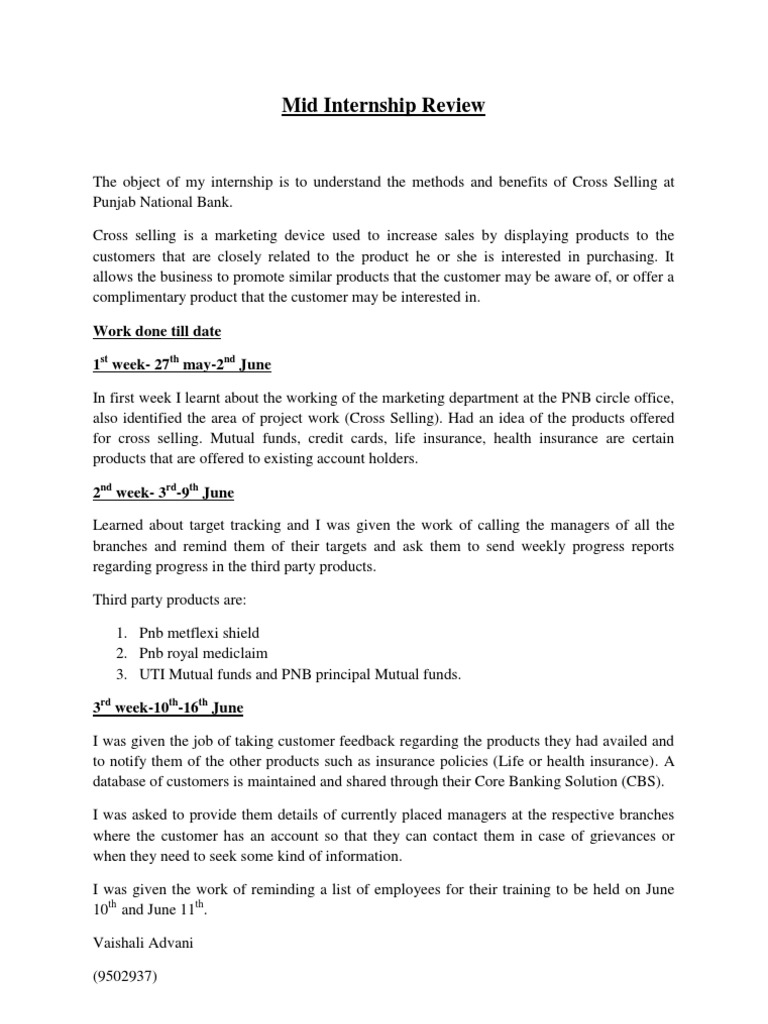 Mid Internship Review