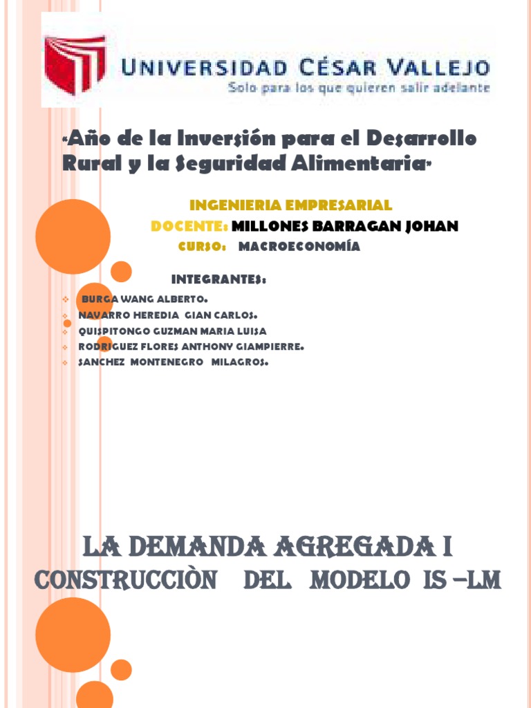 Modelo IS-LM y Demanda Agregada | PDF | Tasas de interés | La política ...