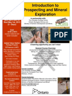 Prospector and Mineral Exploration Course POSTER 2013 Revised