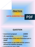 Practical: Capital Budgeting Techniques